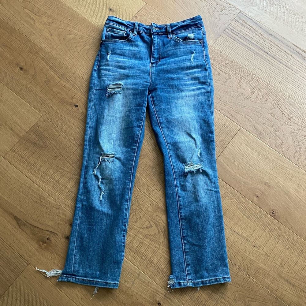 Risen Vintage Wash Straight leg jeans